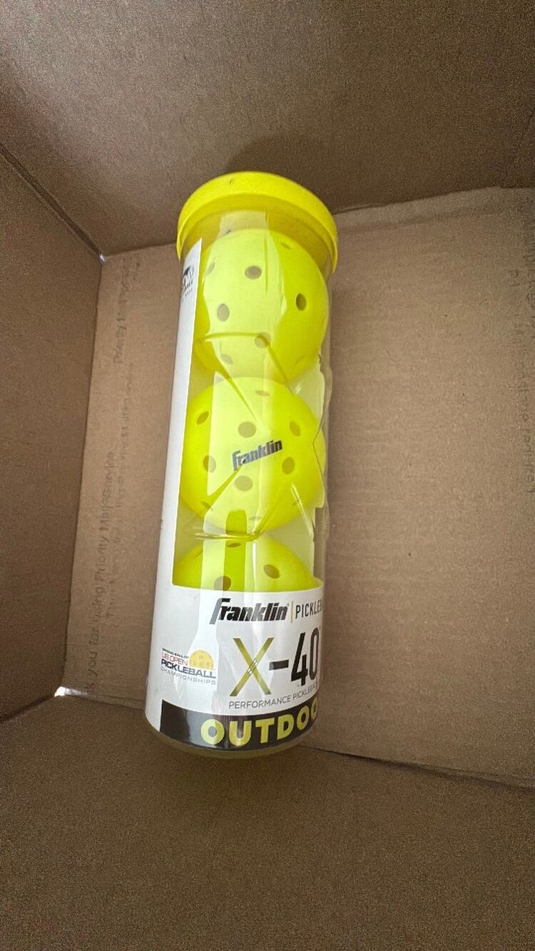 Franklin Sports X-40 Outdoor Pickleballs - Official Size - Optic - 3 Pack